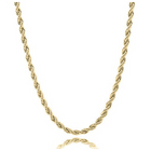 18K Yellow Gold-Plated Diamond-Cut Rope Necklace product image