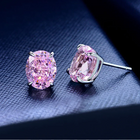 2.00CTTW CZ Oval Set Earrings (2-Pair) product image