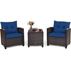 3-Piece Rattan Patio Furniture Set with Table product image