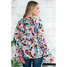 Colorful Long Sleeve V-Neck Top product image