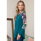 Floral Contrast Long Sleeve Top product image
