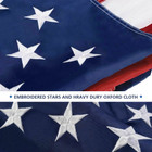Large 3' x 5' U.S.A. Flag with Embroidered Stars & Brass Grommets product image