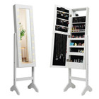 18-LED Mirrored Standing Jewelry Cabinet product image
