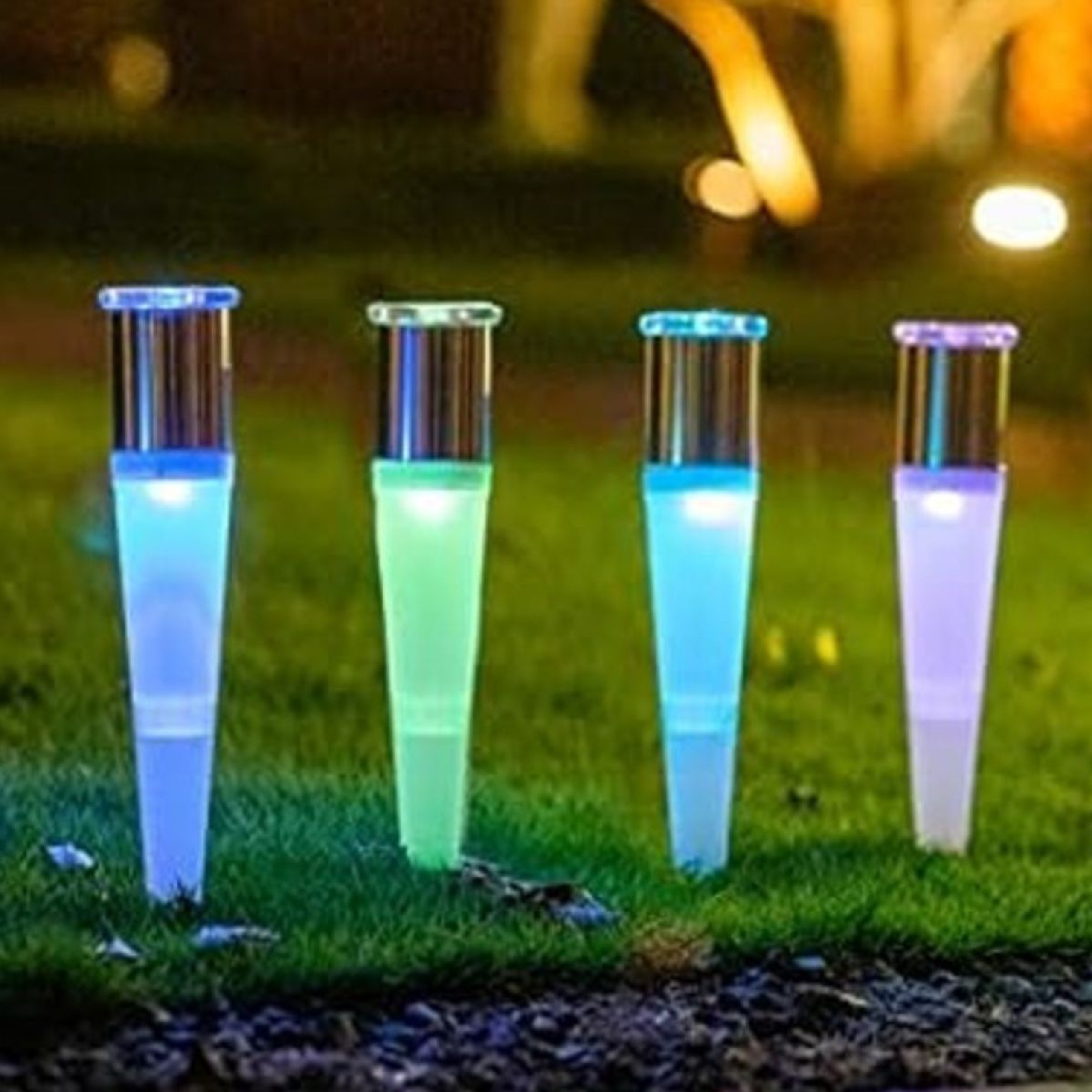 Nitebrite Solar Motion Detector Outdoor Accent LED Lights (2- Or 4-Pack