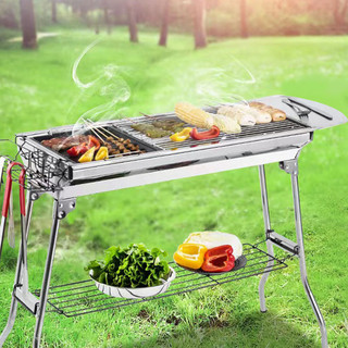 LakeForest® Foldable Stainless Steel Charcoal BBQ Grill - Pick