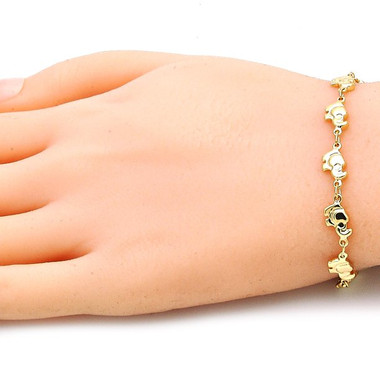 Kids' 14K-Gold Plated Good Luck Elephant Bracelet product image