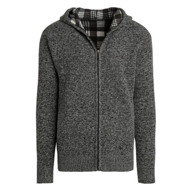 Men’s Casual Fleece Lined Sweater Jacket with Hoodie product image