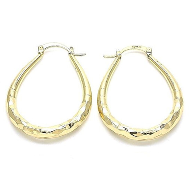 18K Gold-Filled High-Polish Oval Hoop Earrings product image