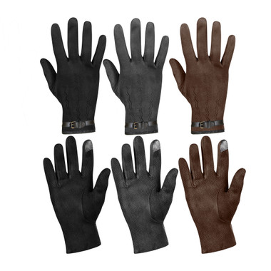 Women's Suede Touchscreen Winter-Weather Insulated Gloves (2-Pair) product image