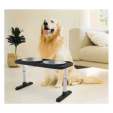 Adjustable Pet Stand Feeder with 2 Stainless Steel Bowls product image