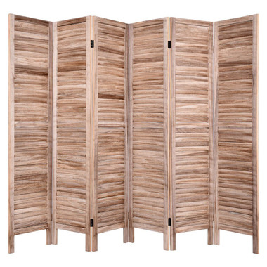 Classic Venetian Wood 67'' 6-Panel Room Divider product image