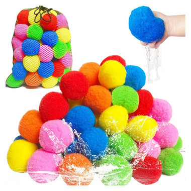 60-Piece Reusable Soft Cotton Water Balls product image