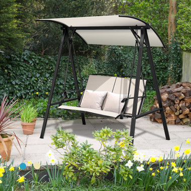 Outdoor 2-Seat Swing Loveseat with Adjustable Canopy product image