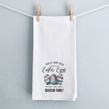 Personalized Vintage Farmhouse Easter Tea Towels product image