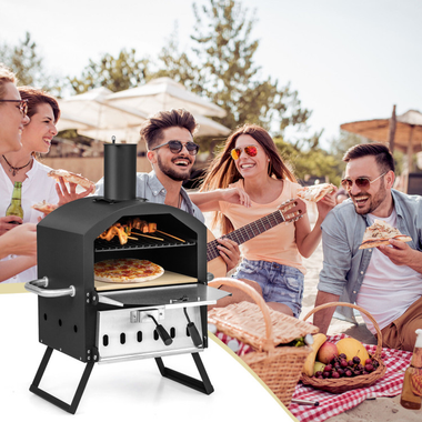 Outdoor Pizza Oven with Anti-Scalding Handles and Foldable Legs product image