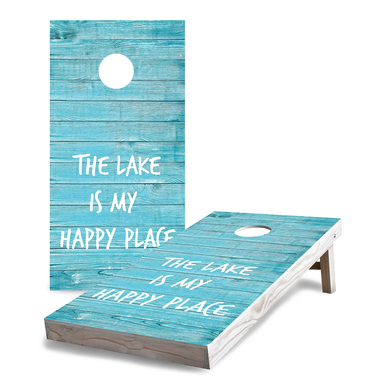 "The Lake Is My Happy Place" Cornhole Set product image