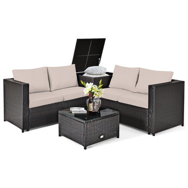 Rattan 4-Piece Outdoor Patio Furniture Set product image