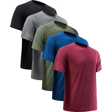 Men's Active Athletic Dry-Fit Performance T-Shirts (5-Pack)  product image