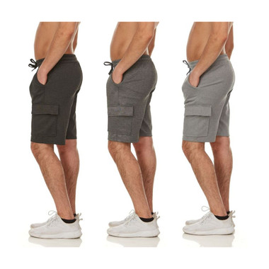 Men's Moisture-Wicking Jogger Pants with Zipper Pockets (3-Pack)