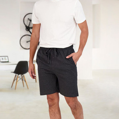 Men's Soft Solid Elastic Waistband Sleep Lounge Pajama Shorts (2- or 3-Pack) product image