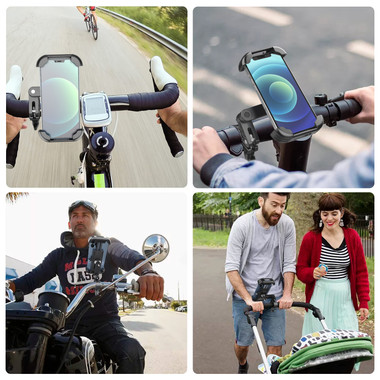 Mounted Double-Socket Bike Phone Mount product image