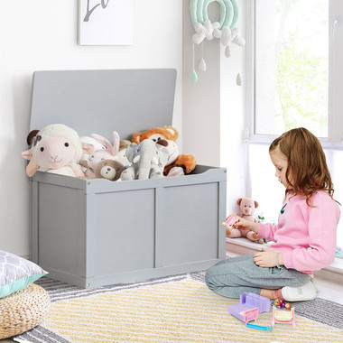 Safety Hinge Wooden Chest Organizer Toy Storage Box product image