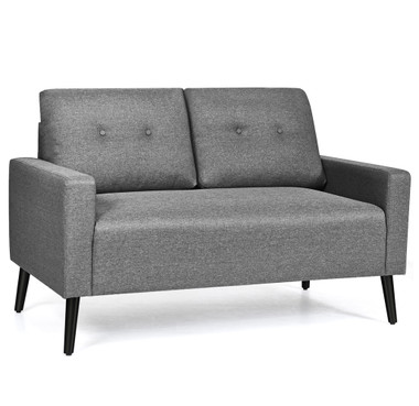 Modern Gray Upholstered 55-Inch Loveseat product image