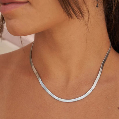 Italian Herringbone 5MM Chain Necklace product image