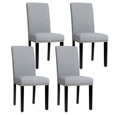 Fabric Dining Chairs with Nailhead Trim (Set of 4) product image