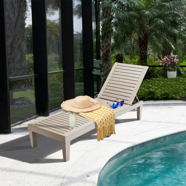 Outdoor Chaise Lounge Chair with 5-Position Adjustable Backrest (2-Pack) product image