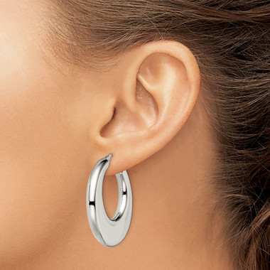 Stainless Steel Hollow Hoop Earrings product image