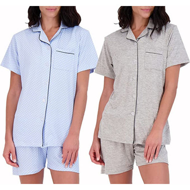 Women's Matching Shirt & Shorts Pajamas, Button-Down Style (2-Pack) product image