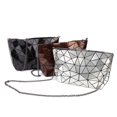 Women's Geometric Luminous Purse with Chain Strap product image