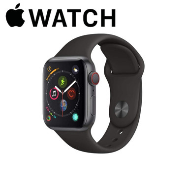 Apple Series 4 Watch, Aluminum Case, Black Sport Band, 40mm product image