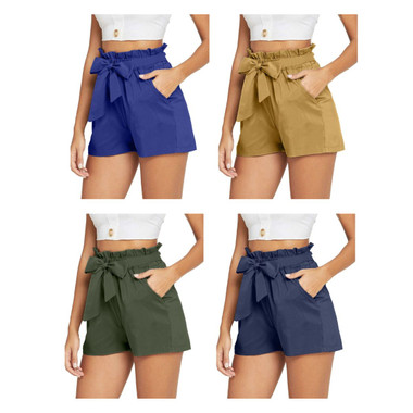 Women's Bowknot Tie Waist Shorts (4-Pack) product image