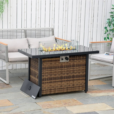 Outdoor 43" Propane Gas Fire Pit Table by Outsunny® product image