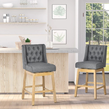 HomCom® 180-Degree Swivel Bar Stools (Set of 2) product image