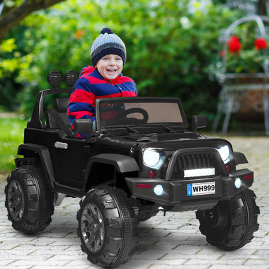 Kids' 12V Ride-on Truck RC with Lights, Music, and Trunk product image