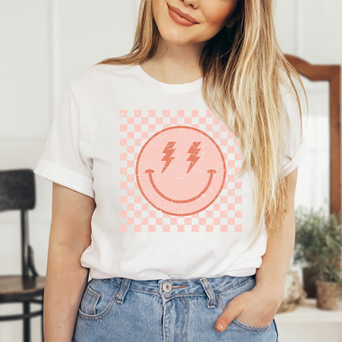 Pink Lightning Smiley Tee product image