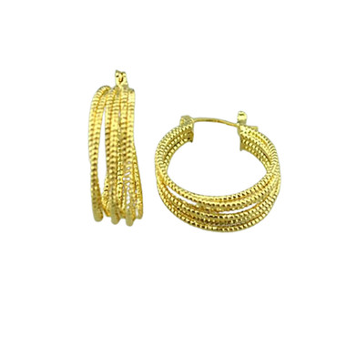 Gold  French Hoop Earrings  product image