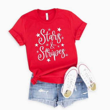 "Stars and Stripe" Short Sleeved Graphic T-Shirt product image