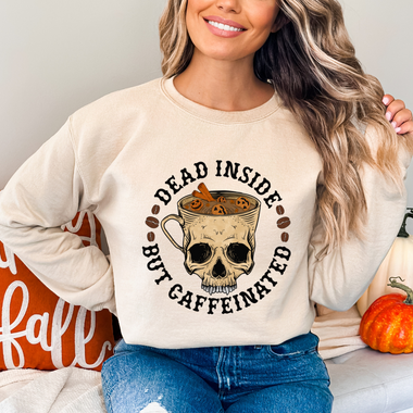 'Dead Inside but Caffeinated' Crewneck Sweatshirt product image