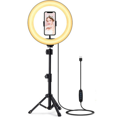 10-Inch LED Selfie Ring Light with Adjustable Tripod product image