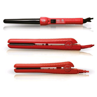 ISO Beauty® Solid Ceramic 1.25-Inch & 0.5-Inch Flat Irons and Curling Wand product image