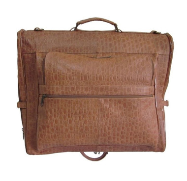 Chai River Brown Pebble-Print Leather Garment Bag product image