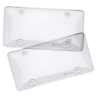 Zone Tech® Clear License Plate Cover Frame Shields (set Of 2) product image
