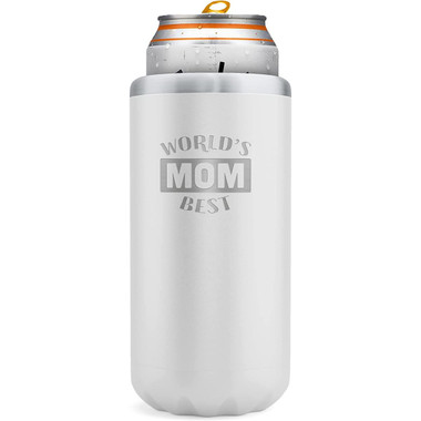 World's Best Mom" Insulated Slim Can Cooler for Skinny Beer  product image