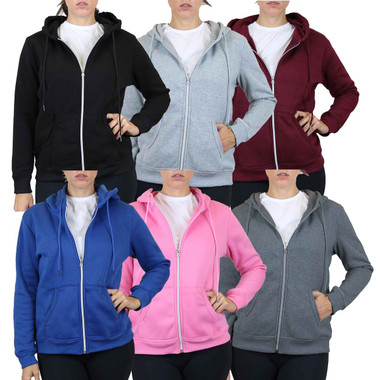 Women's Fleece-Lined Zip-up Hoodie (2-Pack) product image