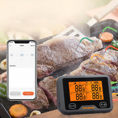 INKBIRD® Wi-Fi & Bluetooth Grill Thermometer, IBBQ-4BW product image