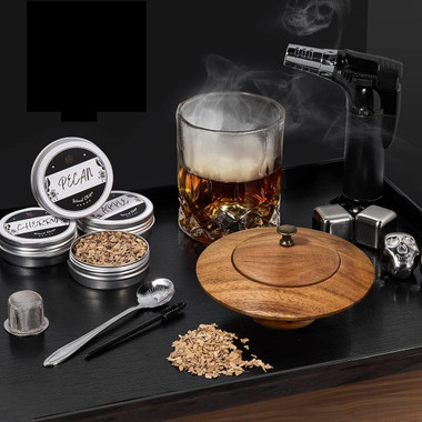Kitypartsy Cocktail Smoker with Torch, Wood Chips, and Stainless Steel Ice Cubes product image